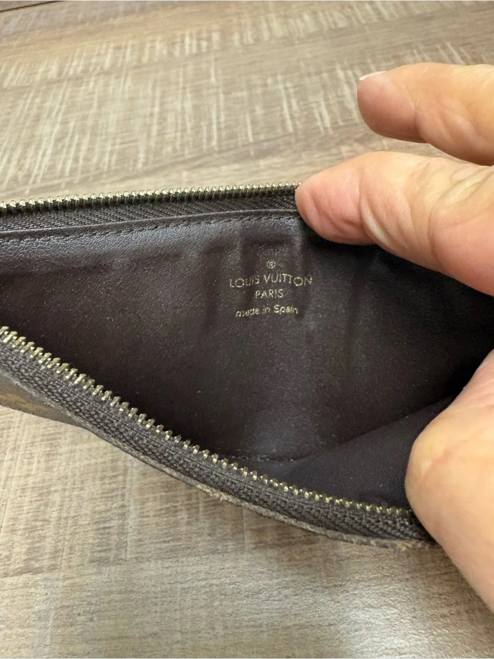 Louis Vuitton Pochette Felicie Brown Monogram Leather Card Holder